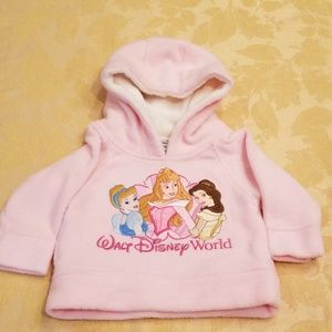 Baby girl Disney fleece lined hooded sweatshirt